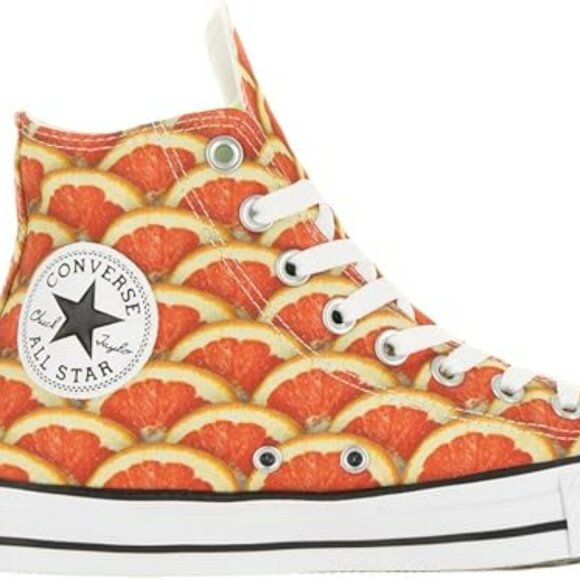 Converse Shoes - Orange Slice Design High Top Converse 6.5/8.5